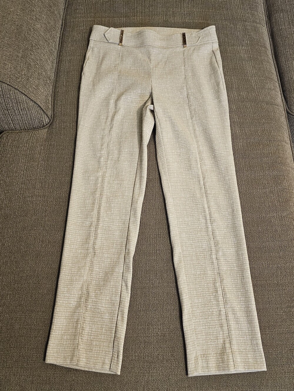 Rafaella Beige Cream White Casual Office Pull-On Leggings Pants Size 8